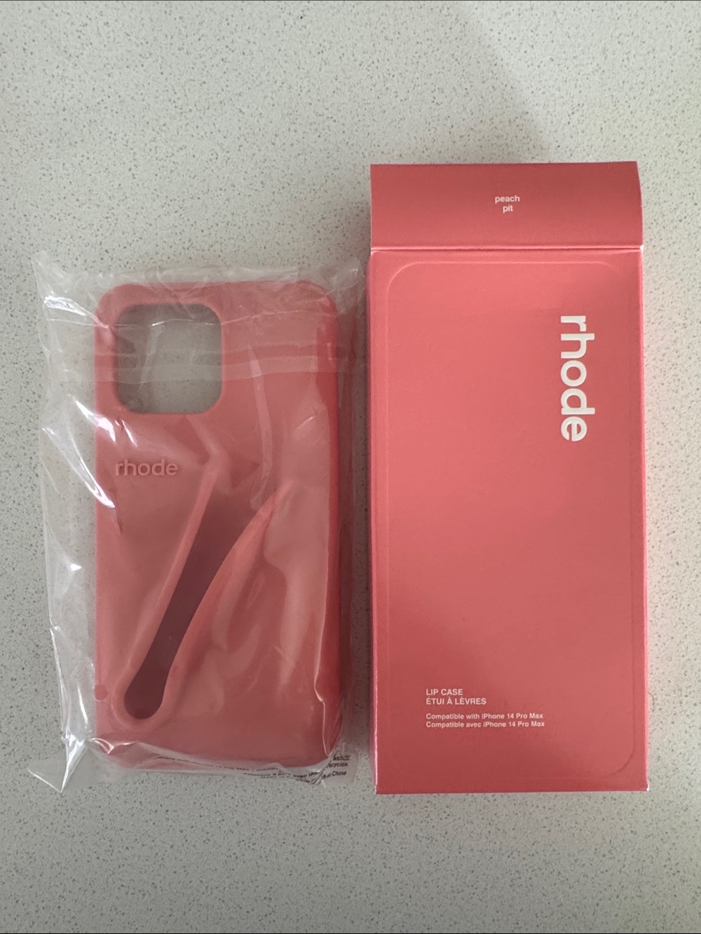 RHODE Peach Pink‎ Lip Case for iPhone 14 Pro Max